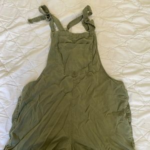 Green Aerie Shortalls Soft Overall Shorts